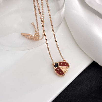 [Clover Jewels]LUCKY  CARNELIANS LADYBUG NECKLACE