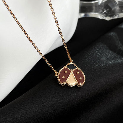 [Clover Jewels]LUCKY  CARNELIANS LADYBUG NECKLACE