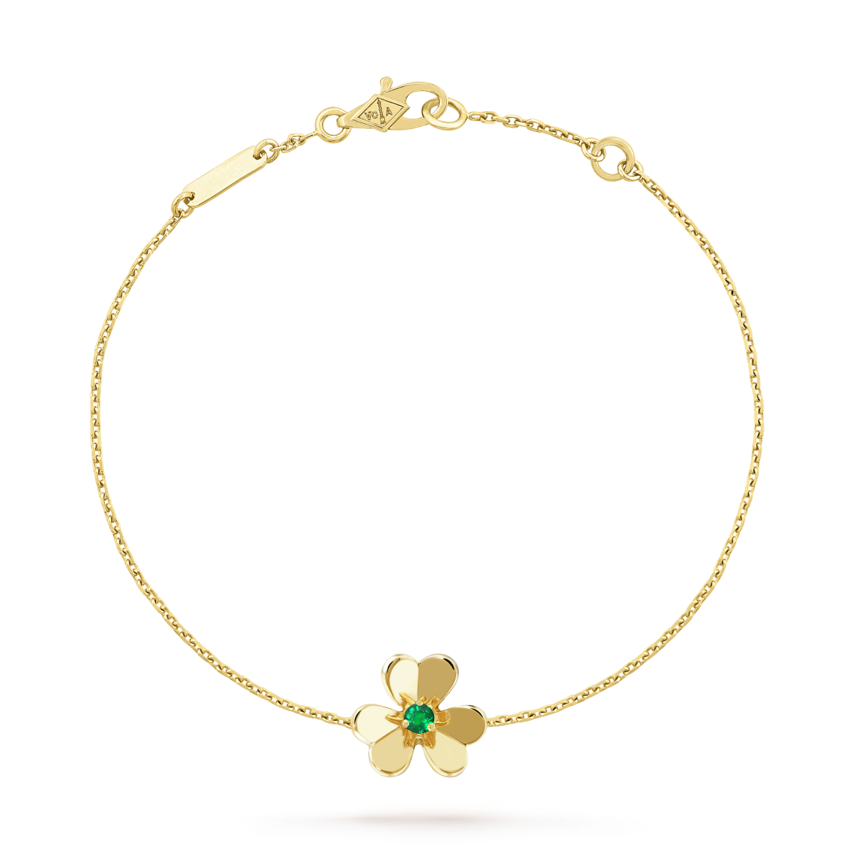 [Clover Jewels]FRIVOLE GOLD FLOWER PINK MALACHITE BRACELET