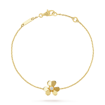 [Clover Jewels]FRIVOLE GOLD FLOWER PINK MALACHITE BRACELET