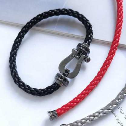 [Clover Jewels]FORCE LARGE SERIES HORSESHOE BLACK SAMURAI BRACELET