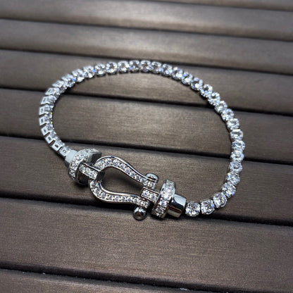 [Clover Jewels]FORCE  HORSESHOE  DIAMOND TENNIS BRACELET