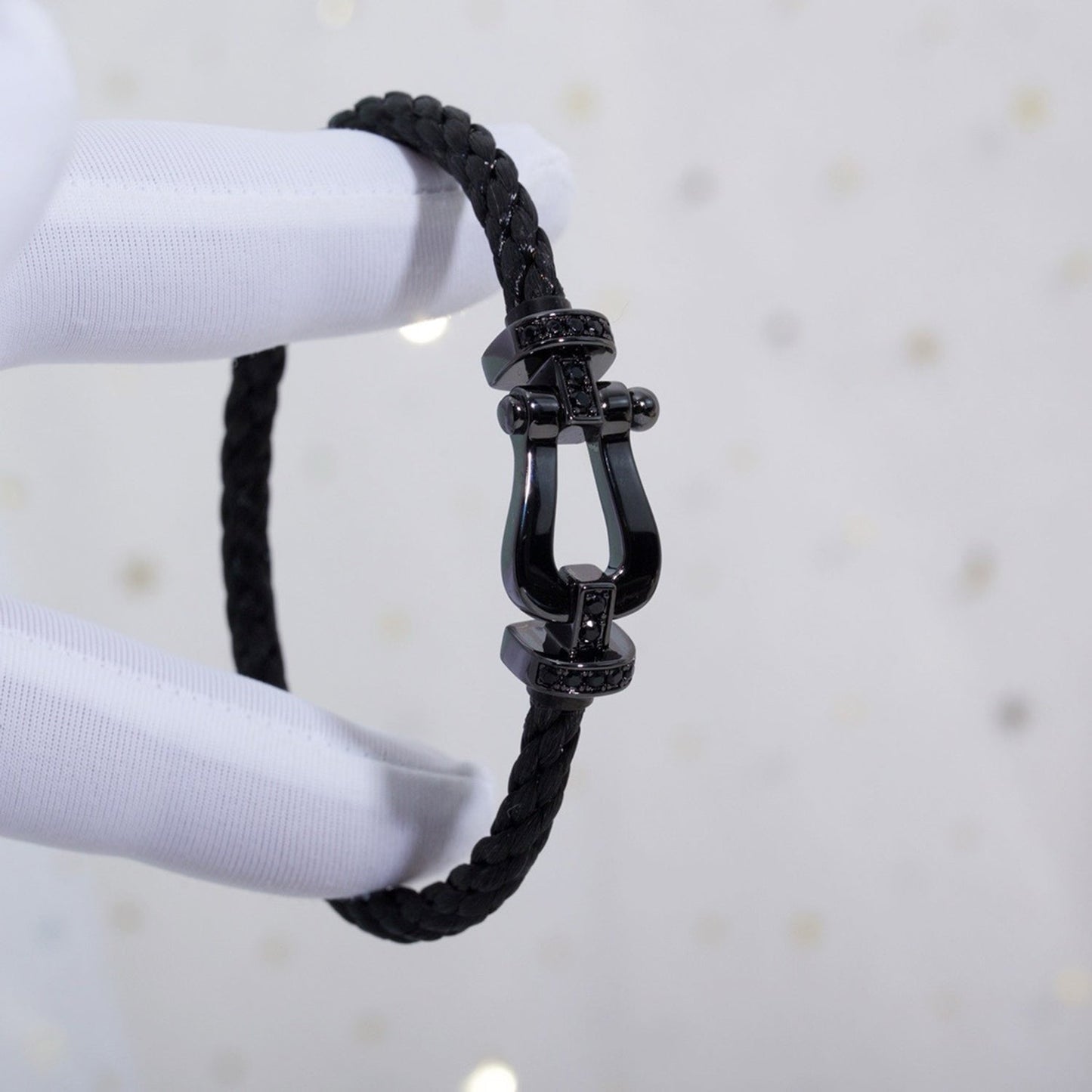 [Clover Jewels]FORCE LARGE SERIES HORSESHOE BLACK SAMURAI BRACELET