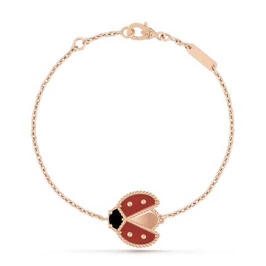 [Clover Jewels]LUCKY SPRING 1 MOTIF PINK GOLD BRACELET