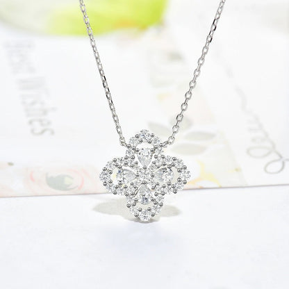 [Clover Jewels]LOOP NECKLACE FULL MOTIF DIAMOND 16MM MULTIPLE COLORS