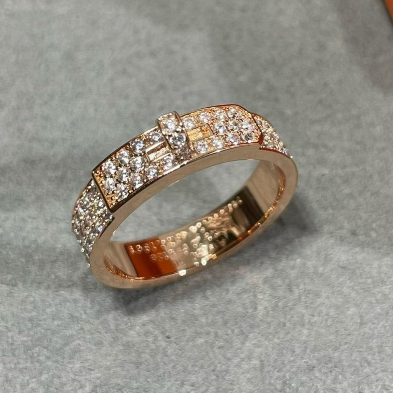 [Clover Jewels]KELLY PINK GOLD DIAMOND RING