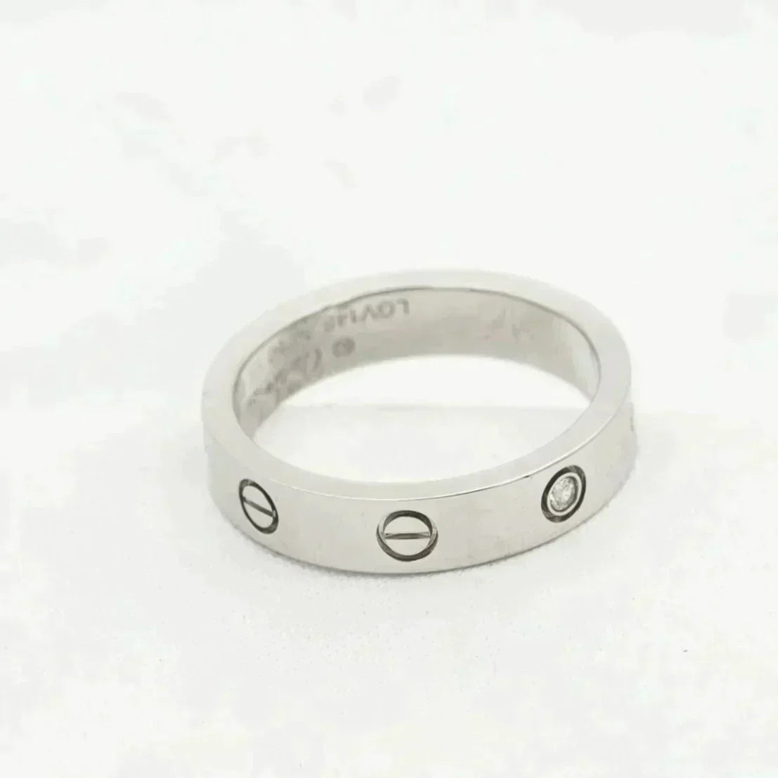 [Clover Jewels]LOVE RING 4MM 1 DIAMOND SILVER