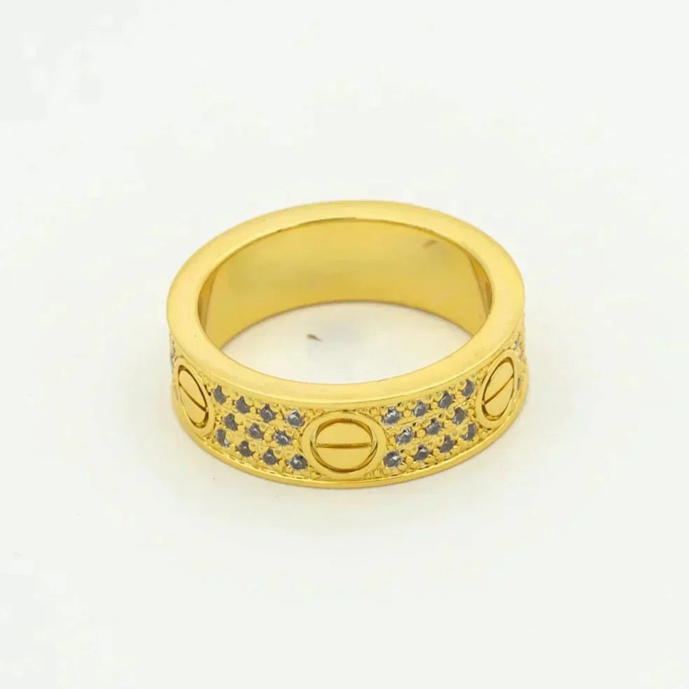 [Clover Jewels]LOVE RING 5.5MM DIAMONDS PAVED