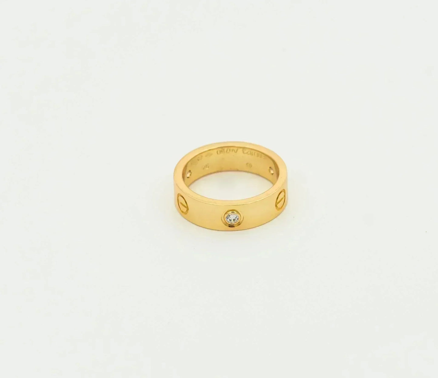 [Clover Jewels]LOVE RING 5.5MM 3 DIAMONDS GOLD