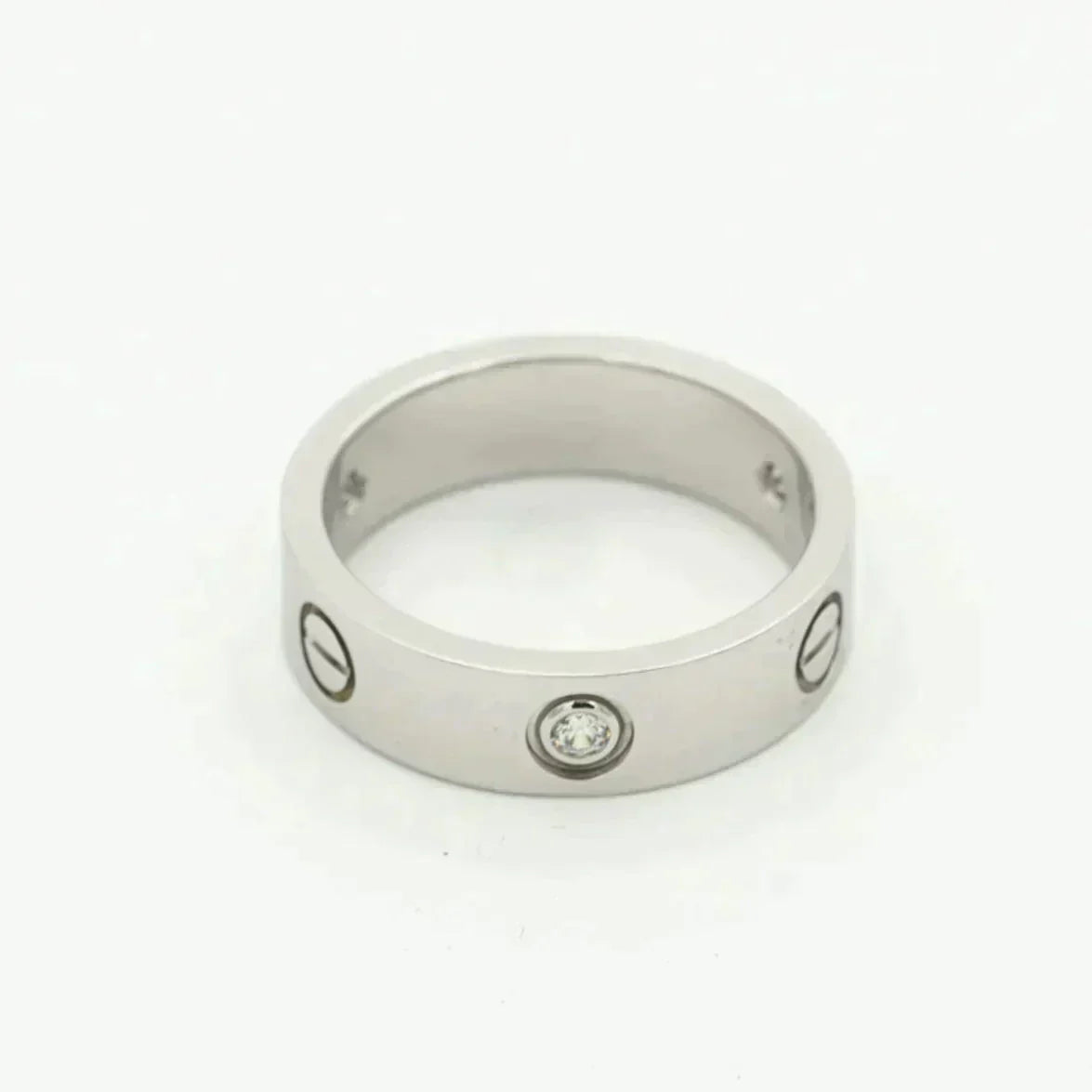 [Clover Jewels]LOVE RING 5.5MM 3 DIAMONDS SILVER