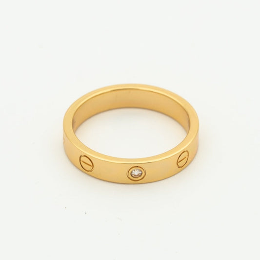 [Clover Jewels]LOVE RING 4MM 1 DIAMOND PINK GOLD