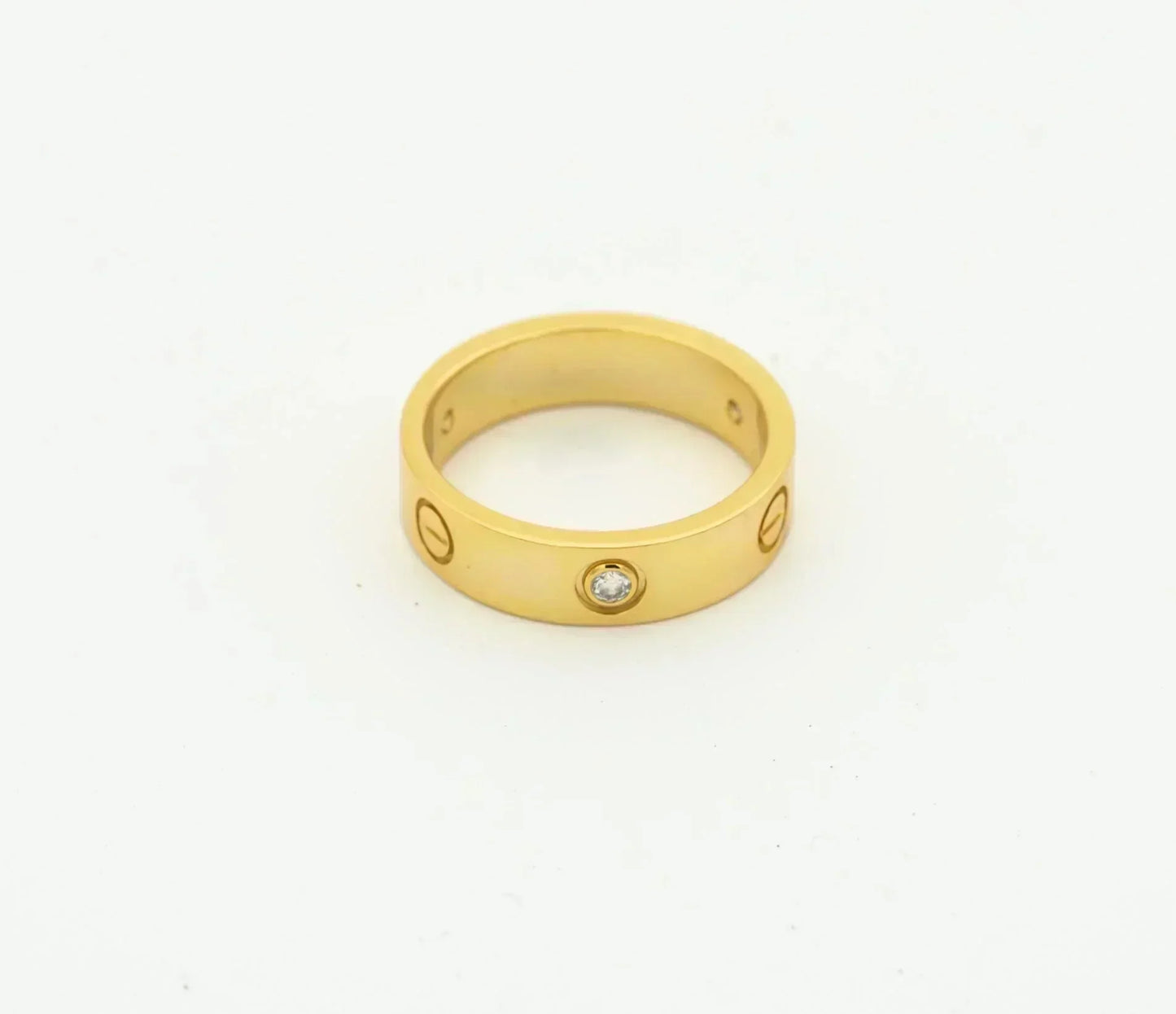 [Clover Jewels]LOVE RING 4MM 1 DIAMOND GOLD