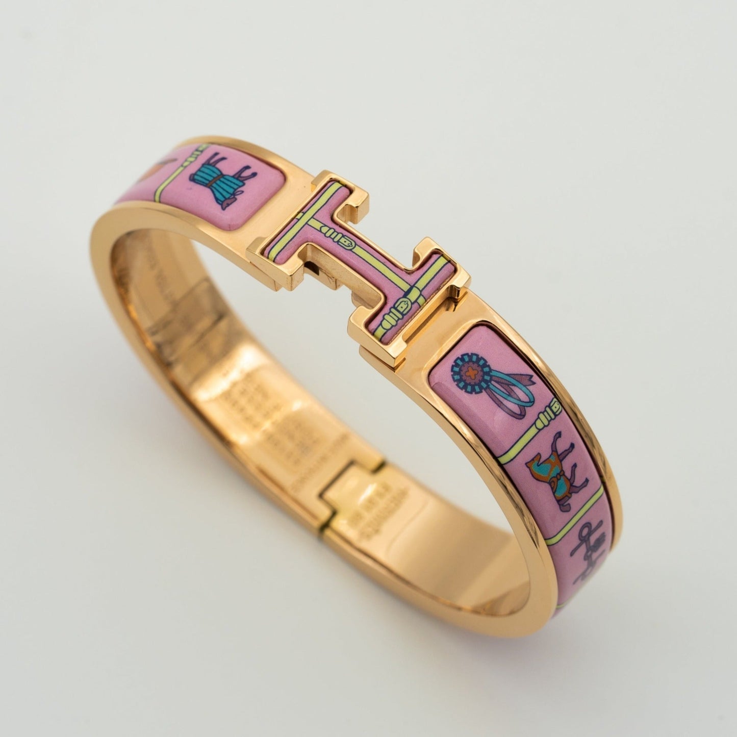 [Clover Jewels]H PINK GOLD BRACELET PINK CERAMIC