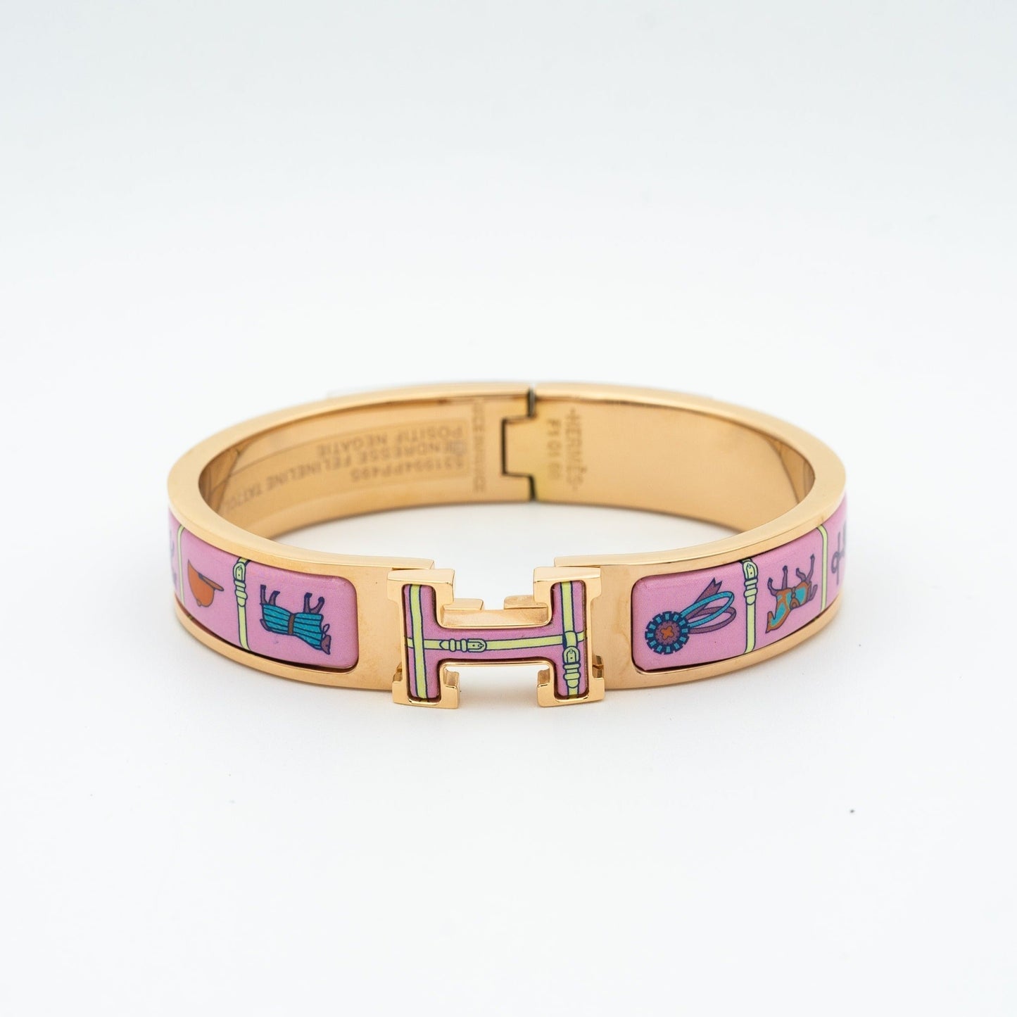 [Clover Jewels]H PINK GOLD BRACELET PINK CERAMIC