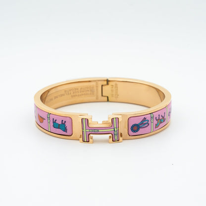 [Clover Jewels]H PINK GOLD BRACELET PINK CERAMIC