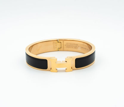 [Clover Jewels]H BLACK BRACELET