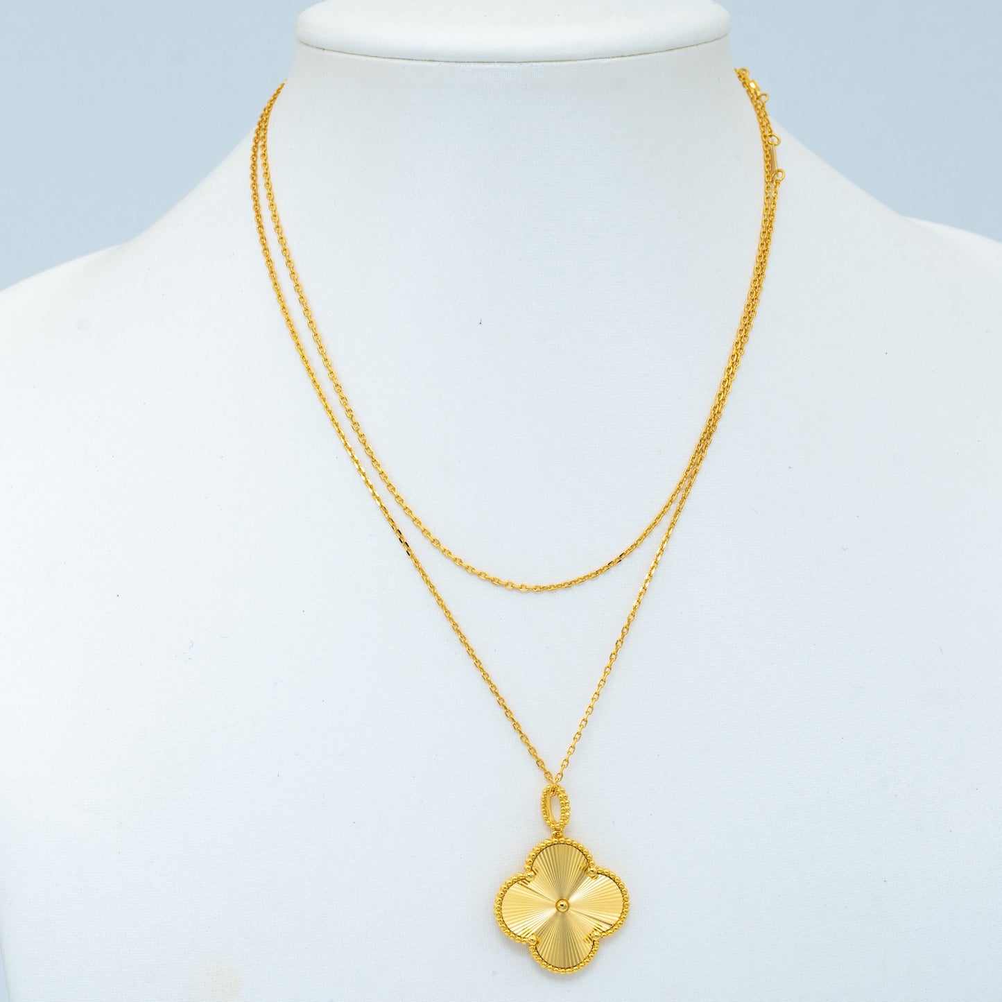 [Clover Jewels]CLOVER 25MM PEDANT NECKLACE GOLD