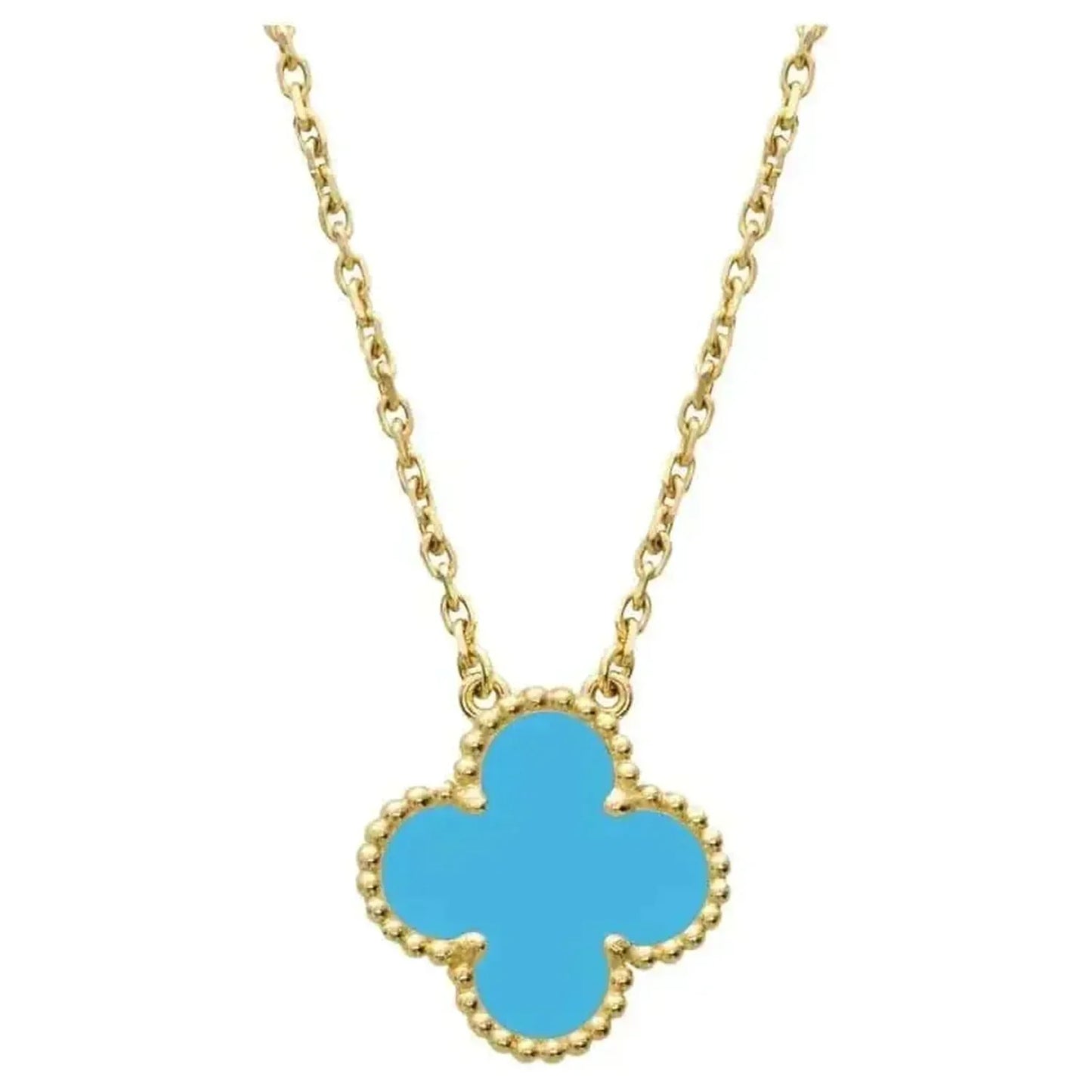 [Clover Jewels]CLOVER 15MM VINTAGE TURQUOISE NECKLACE