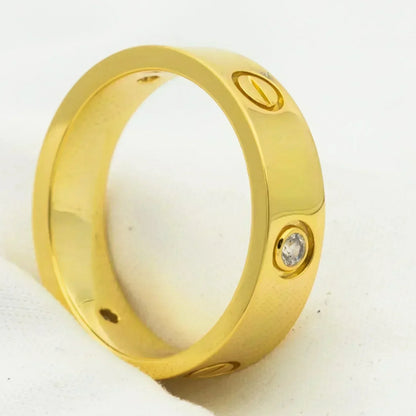 [Clover Jewels]LOVE RING 5.5MM 3 DIAMONDS GOLD