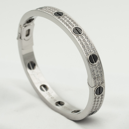 [Clover Jewels]LOVE BRACELET 6.1MM DIAMOND-PAVED CERAMIC