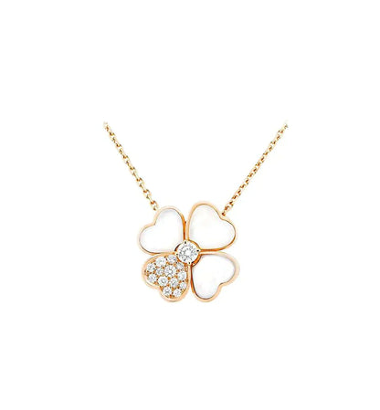 [Clover Jewels]CLOVER MOP DIAMOND ROSE GOLD NECKLACE