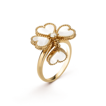 [Clover Jewels]SWEET CLOVER WHITE MOP RING