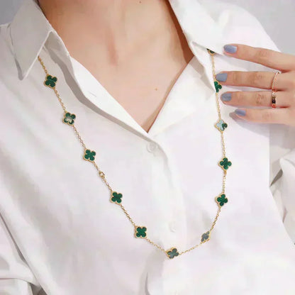 [Clover Jewels]CLOVER 20 MOTIFS MALACHITE GOLD