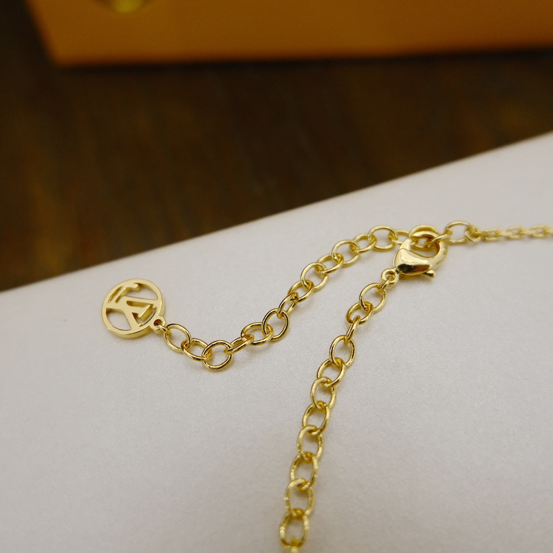 [Clover Jewels]BLOOMING SUPPLE NECKLACE BRASS