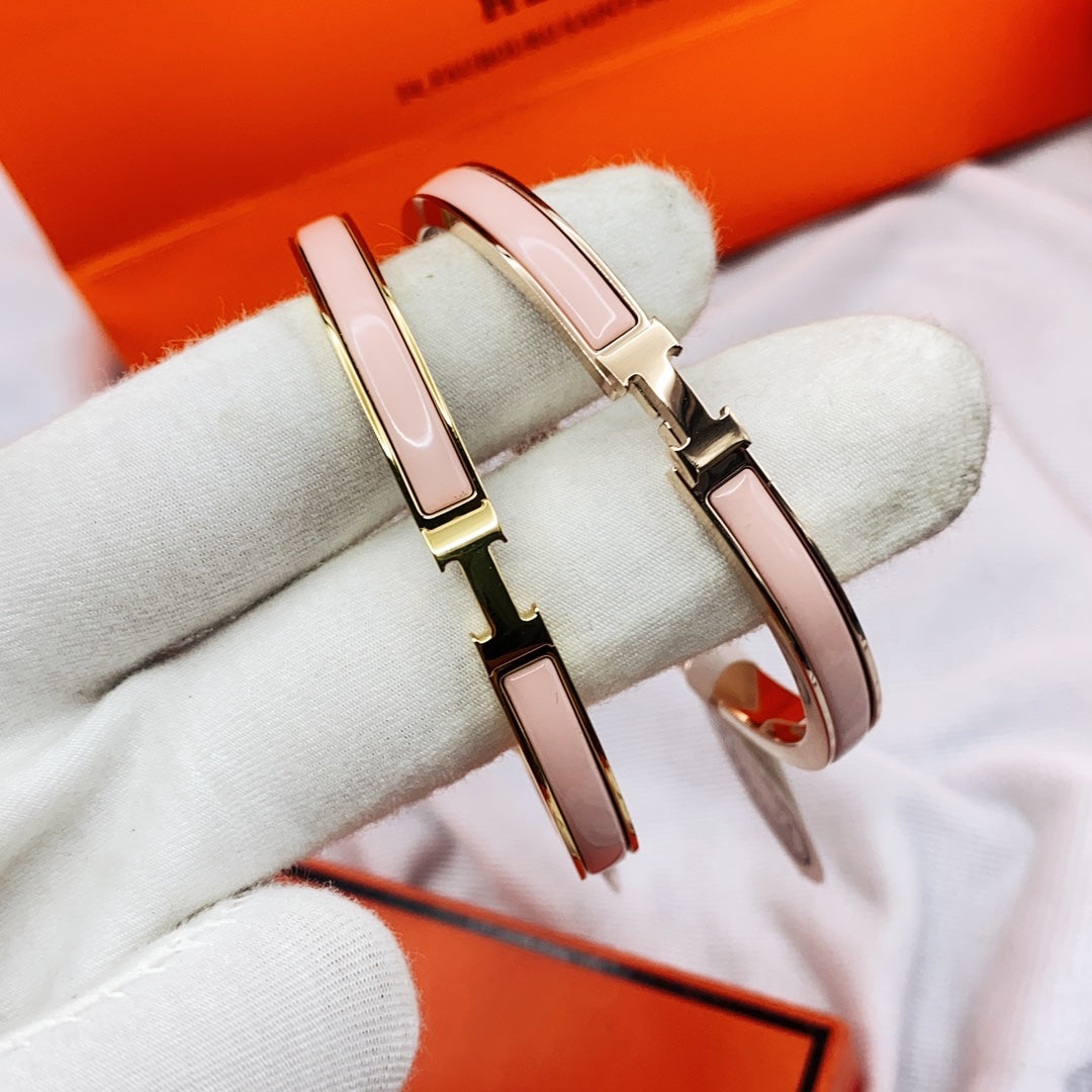 [Clover Jewels]CLASSIC HM CLIC  PINK 8MM ENAMEL BRACELET