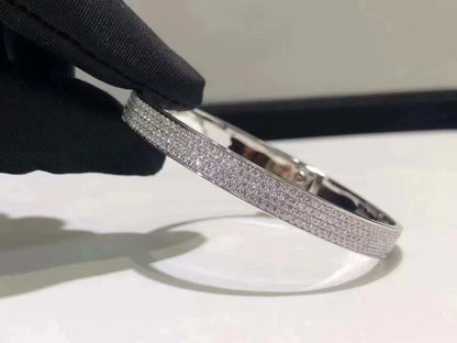 [Clover Jewels]HM KELLY BRACELET IN SILVER AND FULL PAVE DIAMOND