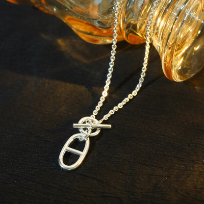 [Clover Jewels]HM CHAINE D'ANCRE PENDANT NECKLACE STERLING SILVER