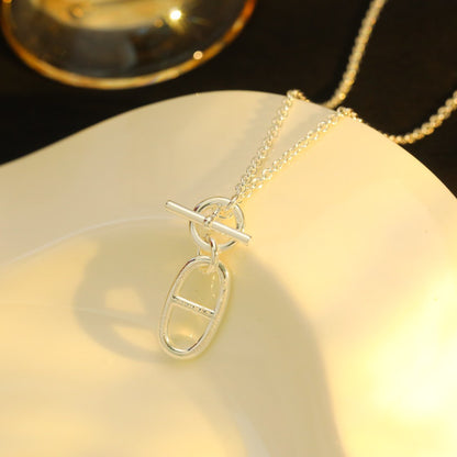 [Clover Jewels]HM CHAINE D'ANCRE PENDANT NECKLACE STERLING SILVER