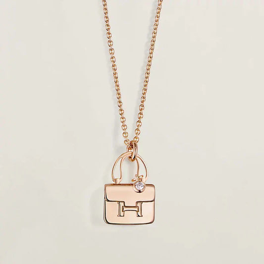 [Clover Jewels]AMULETTE PEDANT ROSE GOLD NECKLACE