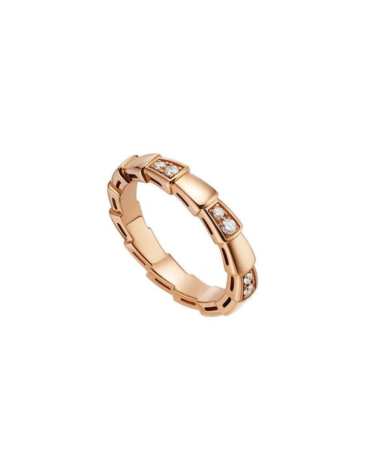 [Clover Jewels]SERPENTI RING PINK GOLD  3MM