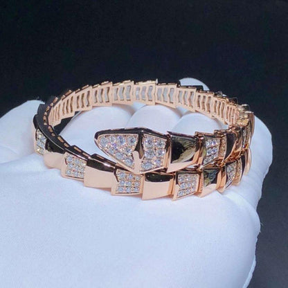 [Clover Jewels]SERPENTI WIDE BRACELET PINK GOLD DIAMOND