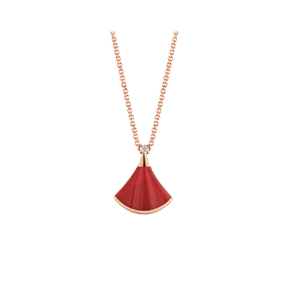 [Clover Jewels]DREAM NECKLACE CARNELIAN 1 DIAMOND