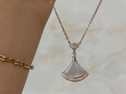 [Clover Jewels]DREAM NECKLACE MOP PINK GOLD DIAMOND