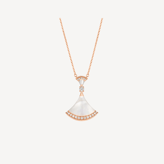 [Clover Jewels]DREAM NECKLACE MOP PINK GOLD DIAMOND