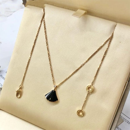 [Clover Jewels]DREAM NECKLACE ONYX 1 DIAMOND