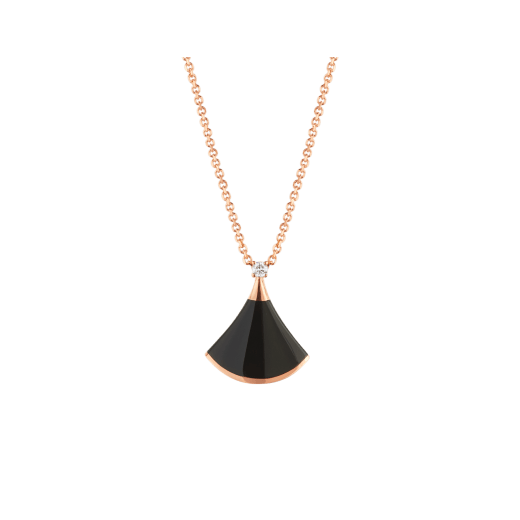 [Clover Jewels]DREAM NECKLACE ONYX 1 DIAMOND