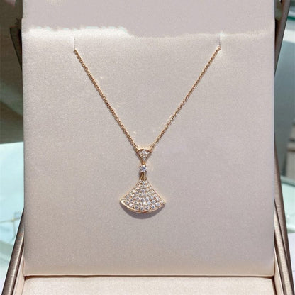 [Clover Jewels]DREAM NECKLACE PINK GOLD FULL DIAMOND