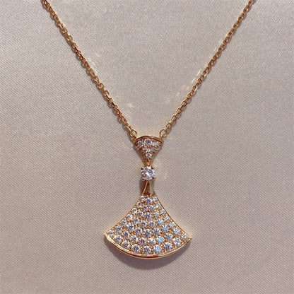 [Clover Jewels]DREAM NECKLACE PINK GOLD FULL DIAMOND