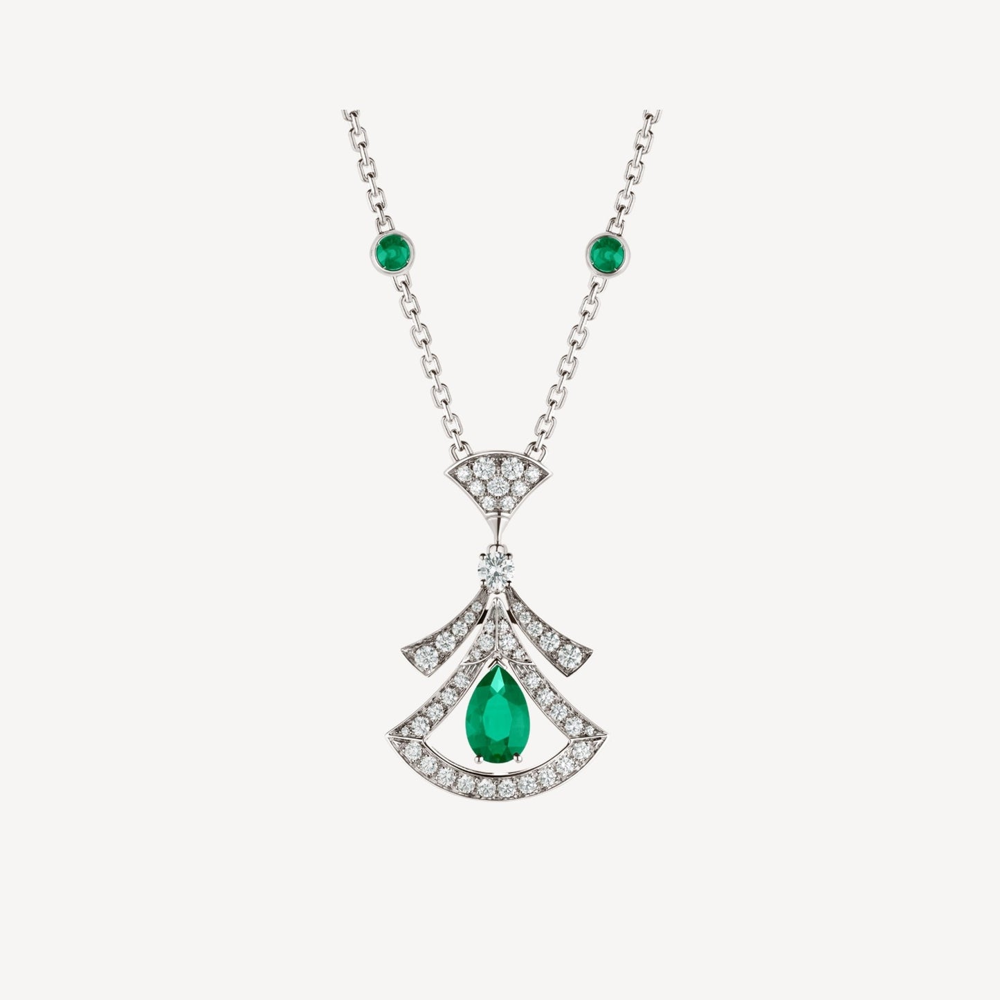 [Clover Jewels]DREAM NECKLACE MALACHITE DIAMOND SILVER