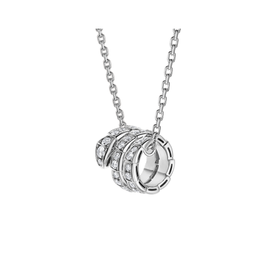 [Clover Jewels]SERPENTI  NECKLACE DOUBLE RING DIAMOND