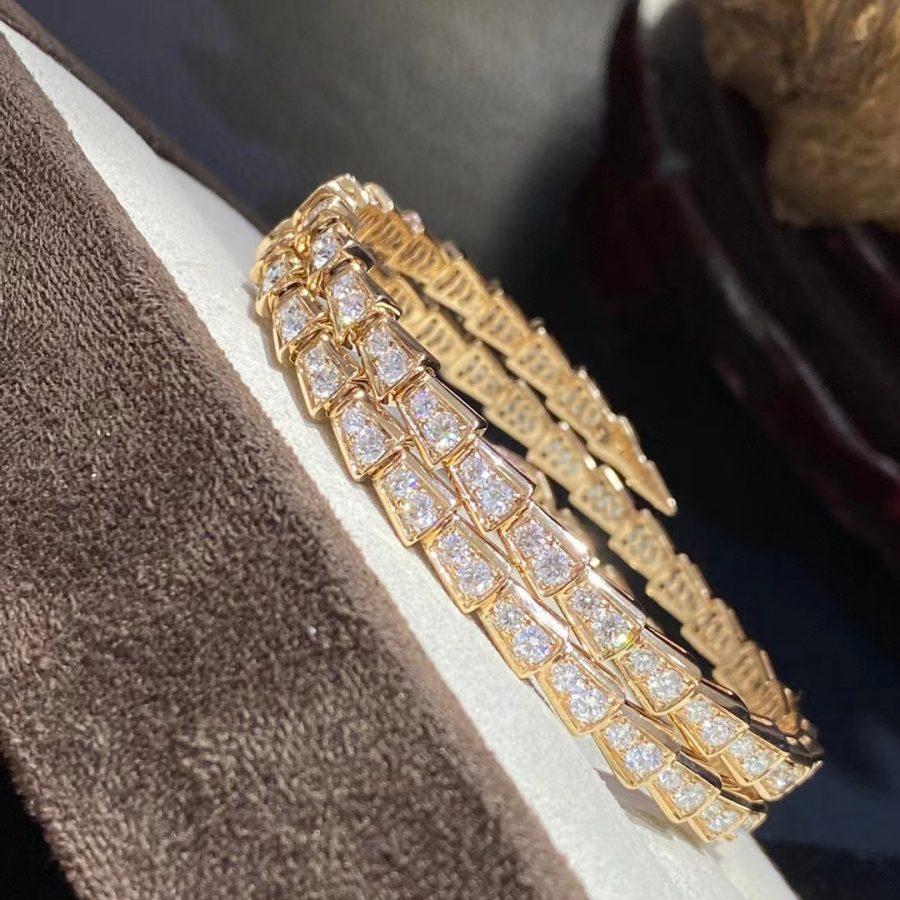 [Clover Jewels]SERPENTI BRACELET GOLD DIAMOND DOUBLE ROW