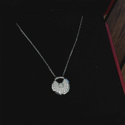 [Clover Jewels]AMULETTE SILVER FULL DIAMOND NECKLACE