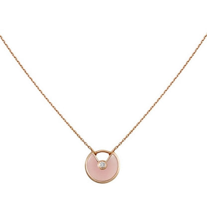 [Clover Jewels]AMULETTE ROSE GOLD PINK MOP NECKLACE