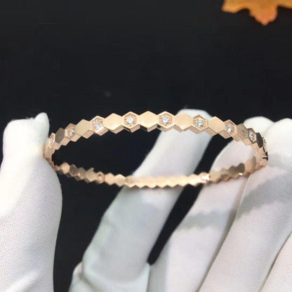 [Clover Jewels]BEE LOVE PINK GOLD DIAMOND BRACELET