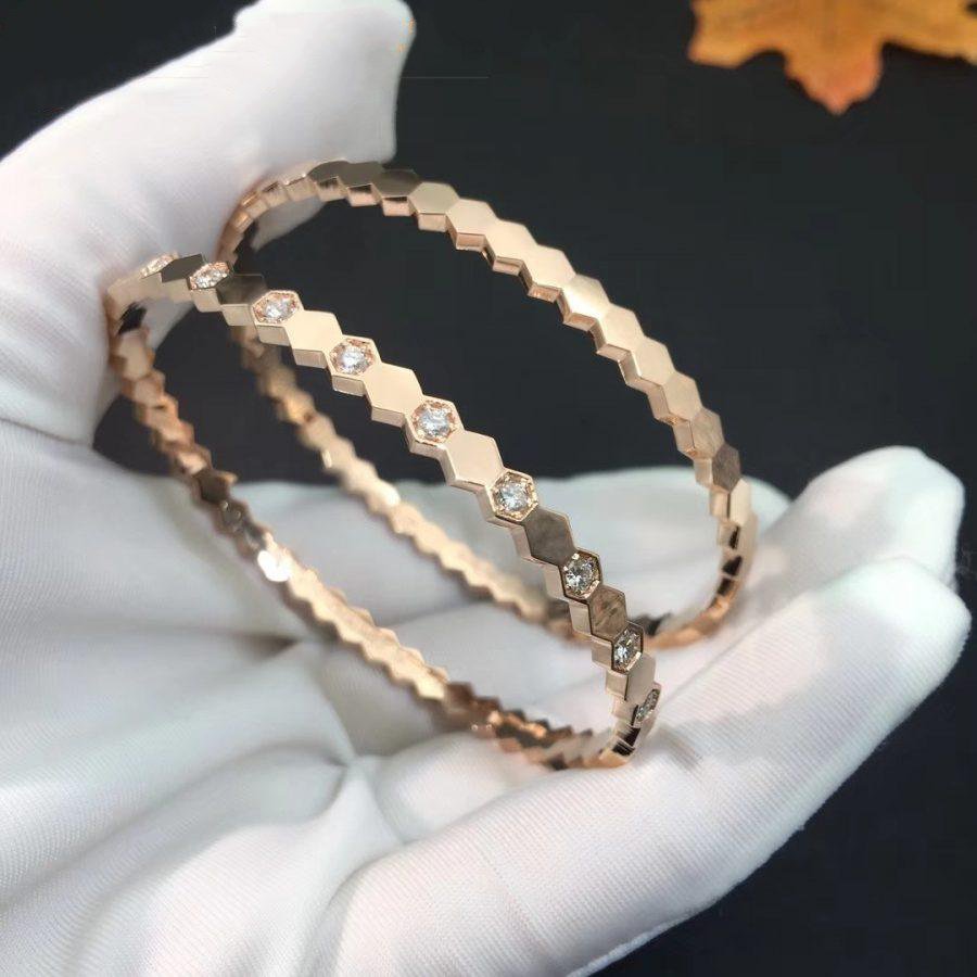 [Clover Jewels]BEE LOVE PINK GOLD DIAMOND BRACELET