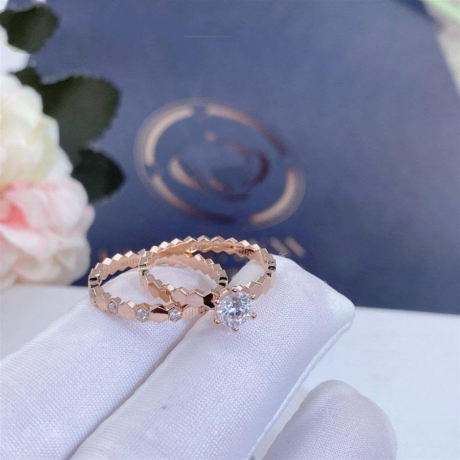 [Clover Jewels]BEE LOVE RING PINK GOLD 1 DIAMOND